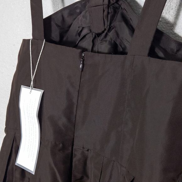 J.Crew Occasion Dress Silk Brown Size 2 NWT Minimalist Eveningwear - Picture 6 of 8